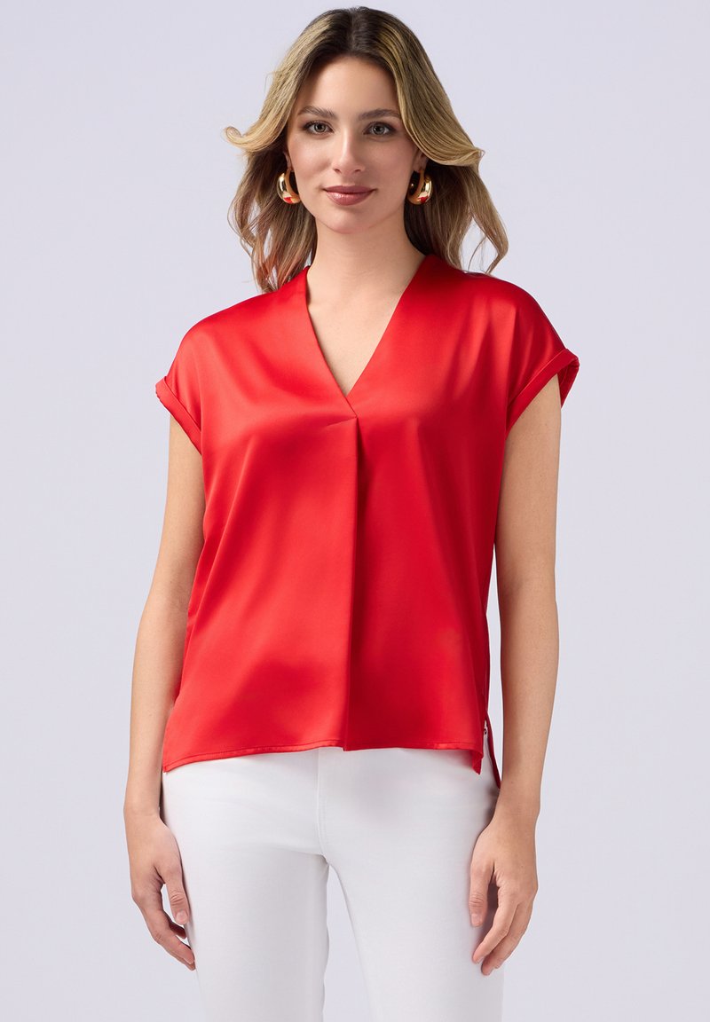 TOP SCOLLO V ROSSO