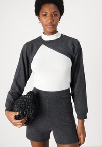 pure cashmere BOLERO TWO-WAY - Pullover - graphite