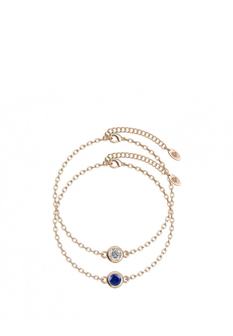 MYC Paris 2 PACK - Bracciale - or rosé cristal bleu