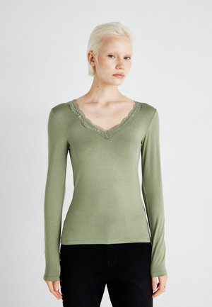 PCBARBERA - Långärmad tröja - deep lichen green