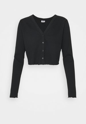 Noisy May DRAKEY L/S CROPPED BG - Strickjacke - black