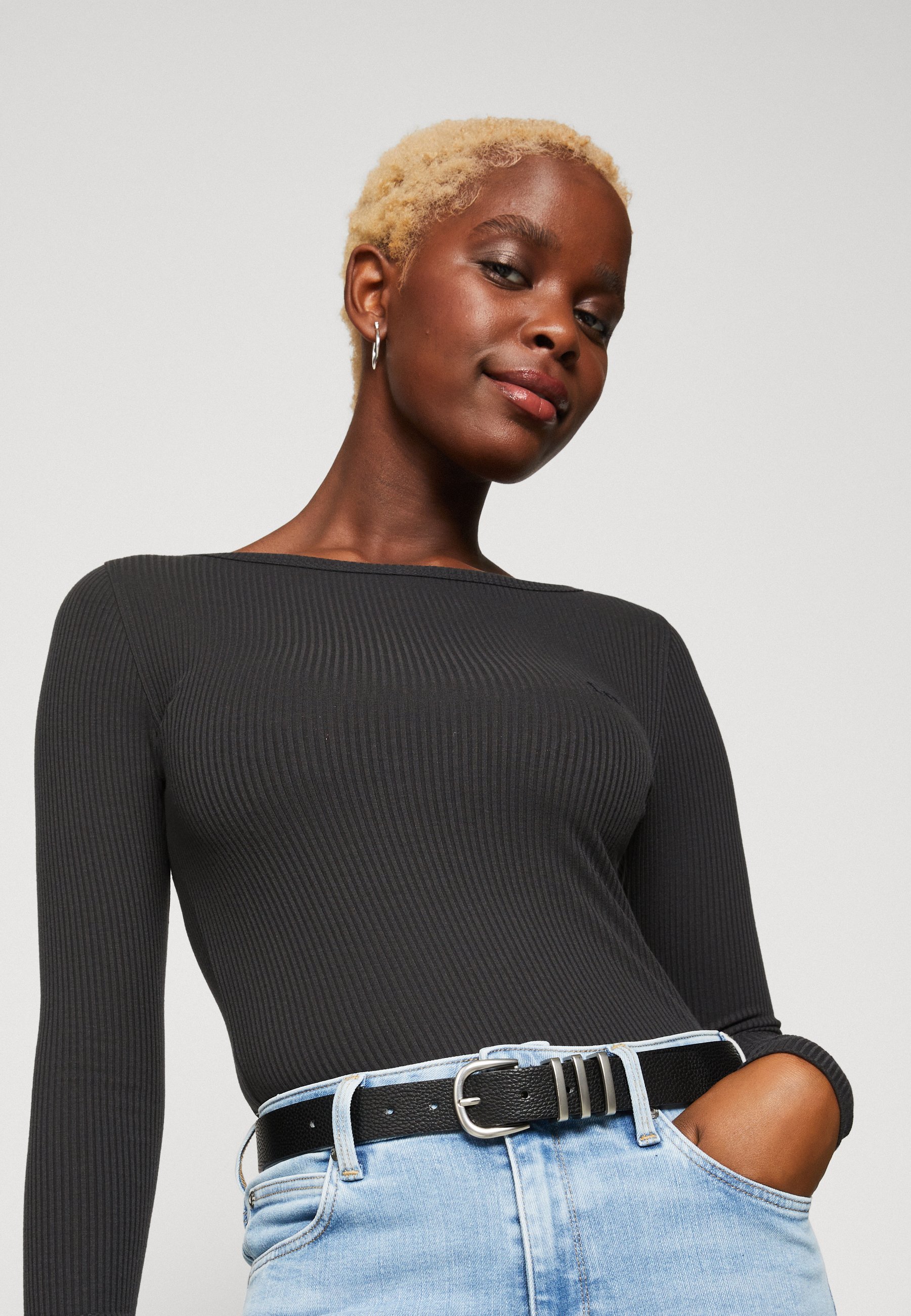 トップス Draw Boat Neck Long Tee 0086_09611215_2915