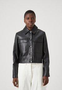 BOSS SADENIA - Giacca di pelle - black