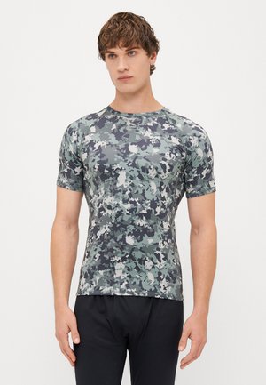 COMPRESSION TEE - Unterhemd/-shirt - deep green/grey