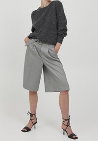 ICHI Stickad tröja - grey