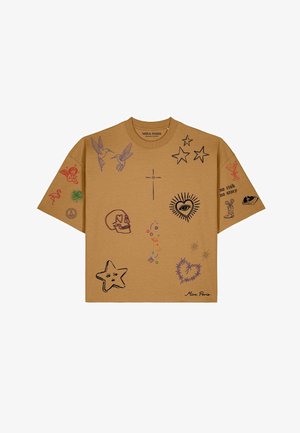 Mira Paris, FLASH TATTOO 1 BOXY TEE 26 UNISEX - T-Shirt print - grounded beige