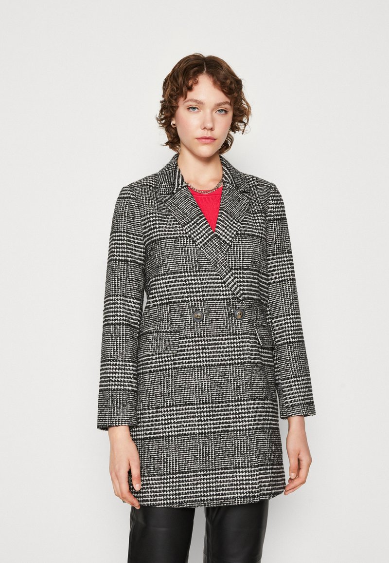 ONLY ONLNEWSELENA MINNA LIFE COAT - Cappotto corto - black/cloud dancer