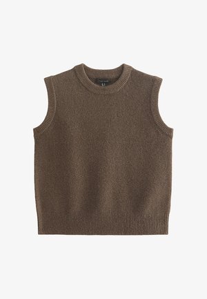 New Look, DARK MIDWEIGHT MEET THE JEAN TABARD VEST - Jumper - mink