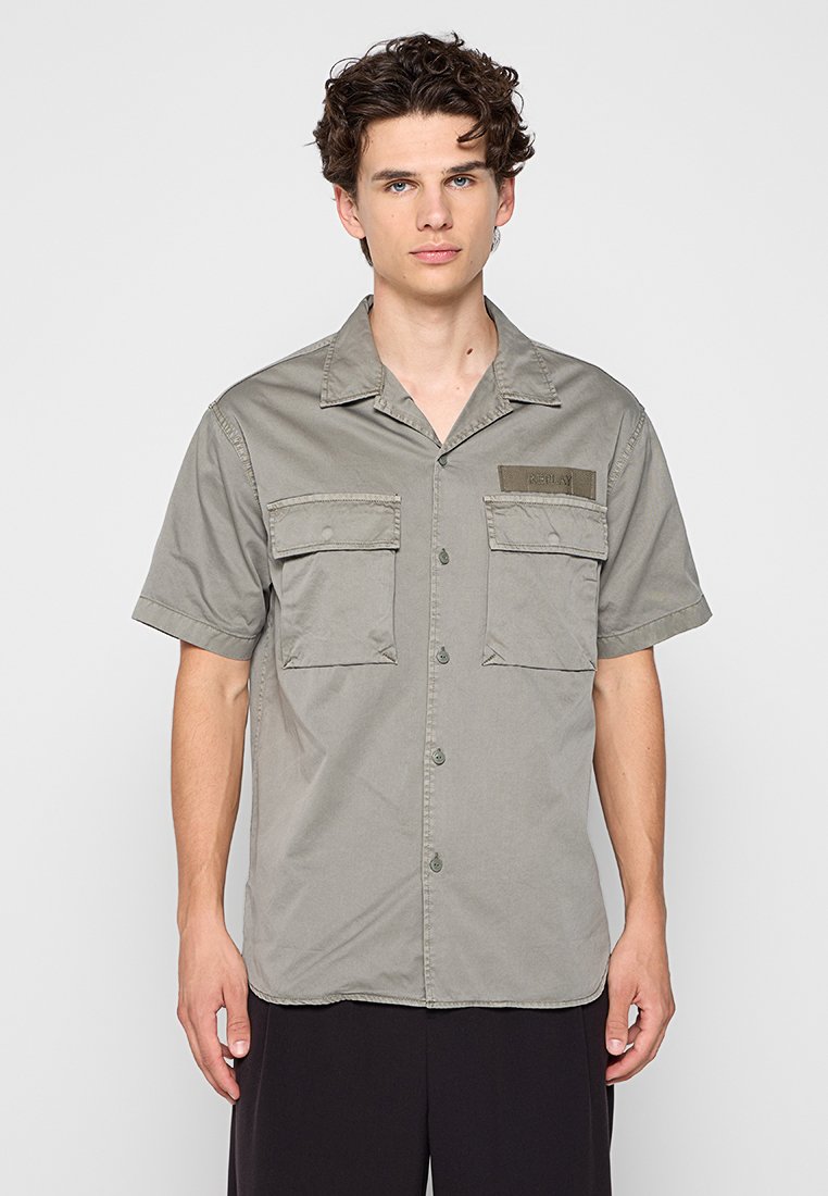 Replay Overhemd olijfgroen