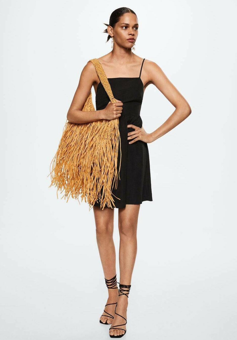 Mango LOUVRE H - Jumper dress - zwart 