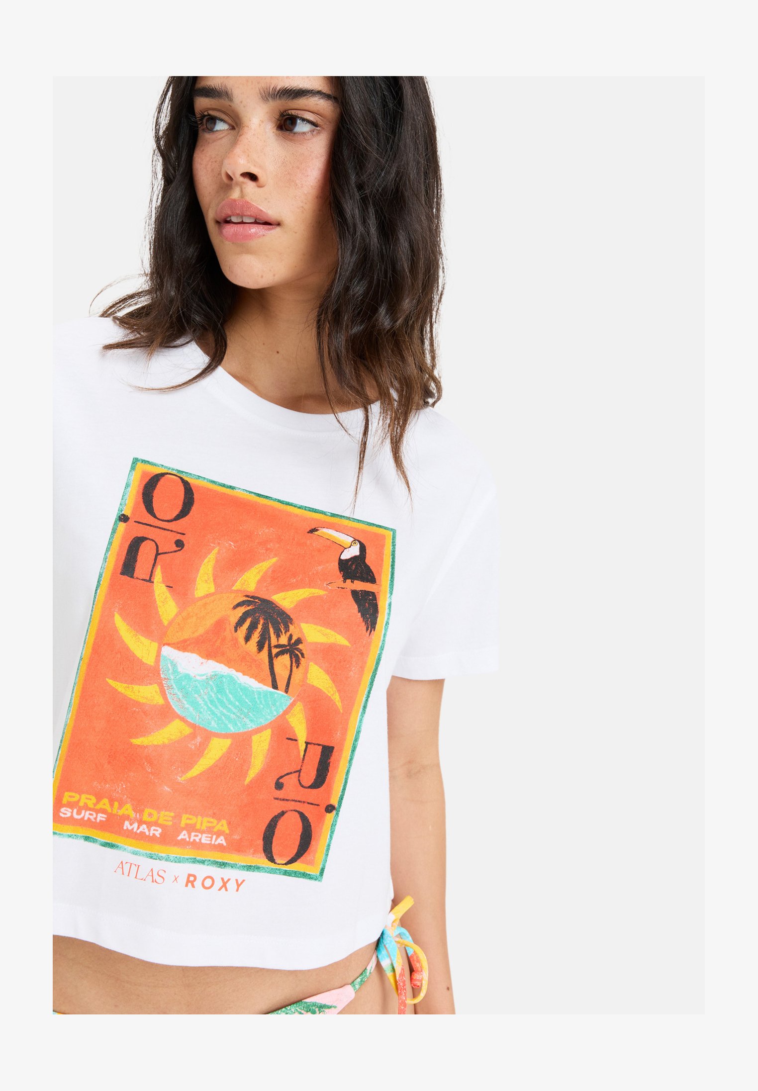 Roxy Oceano Dopo Maglietta Donna | Maniche Corte, Jersey Misto Cotone, Vestibilità Regular, Serigrafia