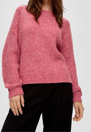 Striktrøje - mottled orange