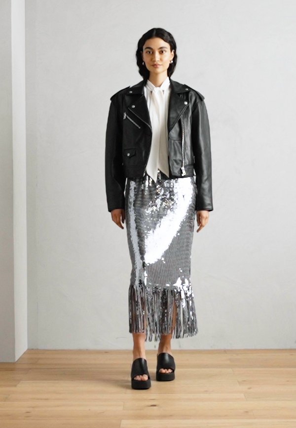 SEQUIN SKIRT - Pencil skirt - asphalt4