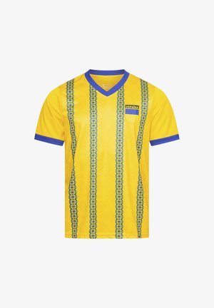 Jelex, UKRAINE TRIKOT RETRO HISTORY - Print T-shirt - yellow blue