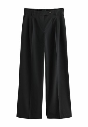 Next, PETITE FIT - TAILORED TRIPLE PLEAT WIDE LEG TROUSERS - Bukser - black