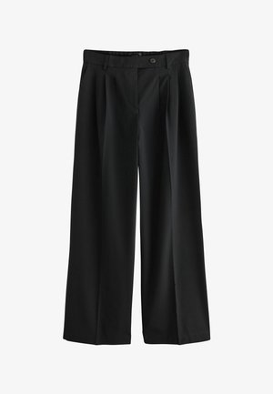 Next, PETITE FIT - TAILORED TRIPLE PLEAT WIDE LEG TROUSERS - Bukser - black