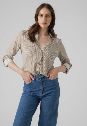 Vero Moda VMBUMPY NEW NOOS - Hemdbluse - brown lentil