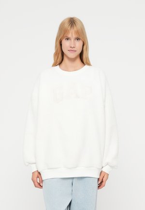TUNIC PULLOVER - Felpa in pile - off-white