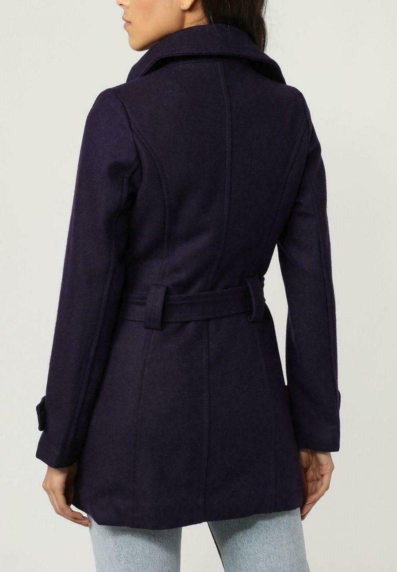 SENSE ABRIGO PAÑO CON SOLAPA Y CINTURON - Gabardina - morado - Zalando.es