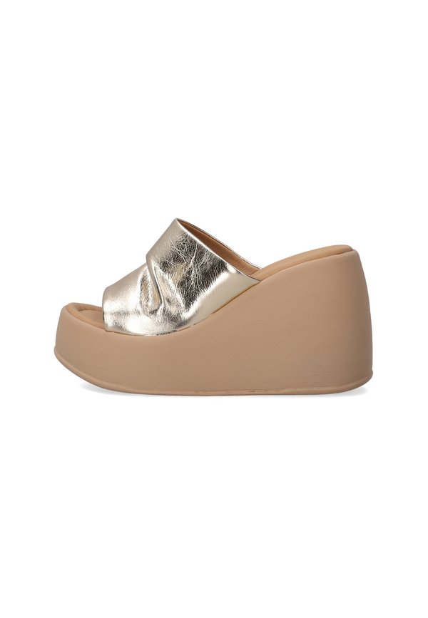 Pantolette hoch - beige