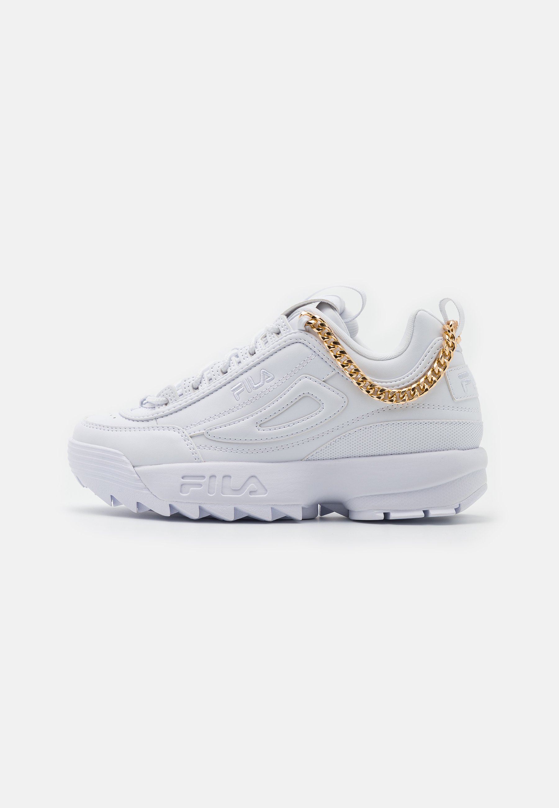 fila white and gold trainers