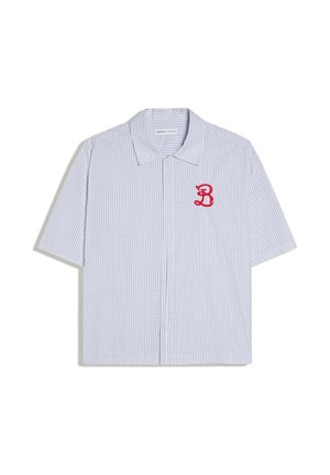 Bershka, EMBROIDERED SHORT SLEEVE - SHIRT - Hemd - white