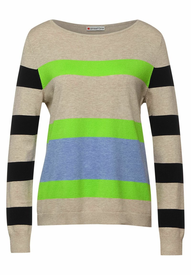 Damen Strickjacken | Street One Strickpullover beige/camel - YK82111 Damen Strickjacken | Street One Strickpullover beige/camel - YK82111