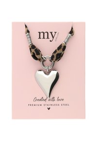 My Jewellery LEOPARD WITH STATEMENT HEART - Collana - silver coloured