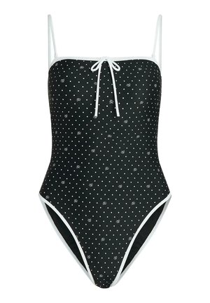KARL LAGERFELD, POLKA DOT CHEEKY - Swimsuit - polka dot-black