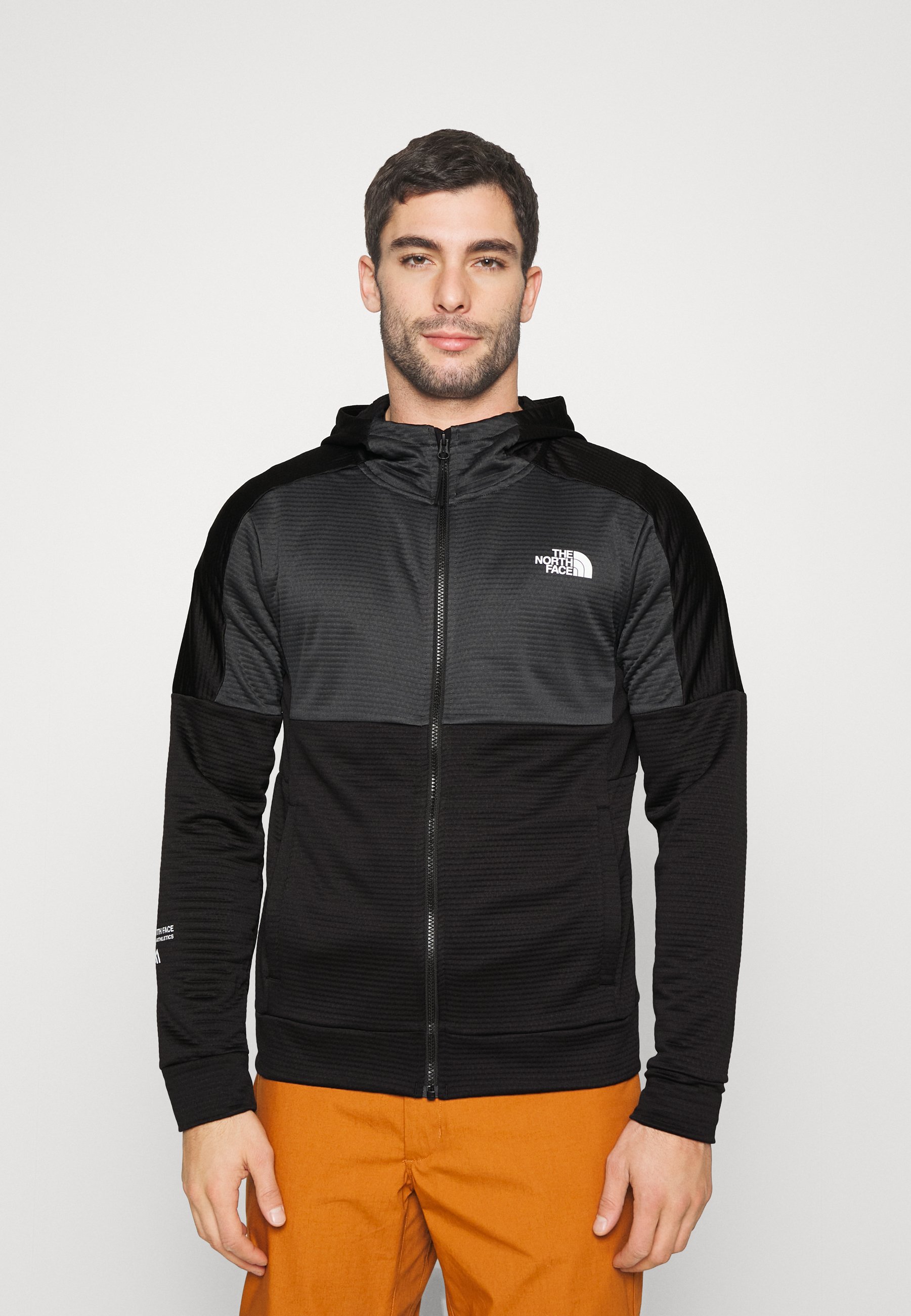The North Face FULL ZIP - Zip-up sweatshirt - black/asphalt grey/black -  Zalando.de