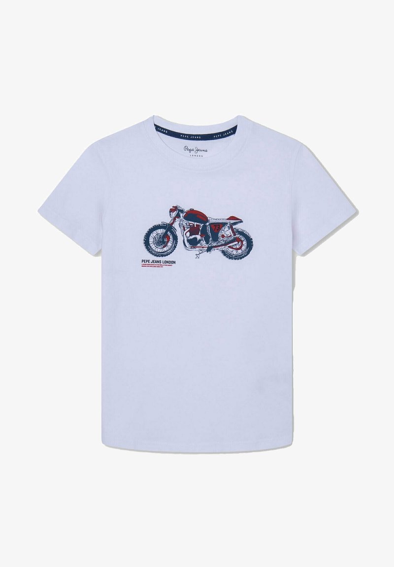 Pepe Jeans TANNER - Triko s potiskem - white
