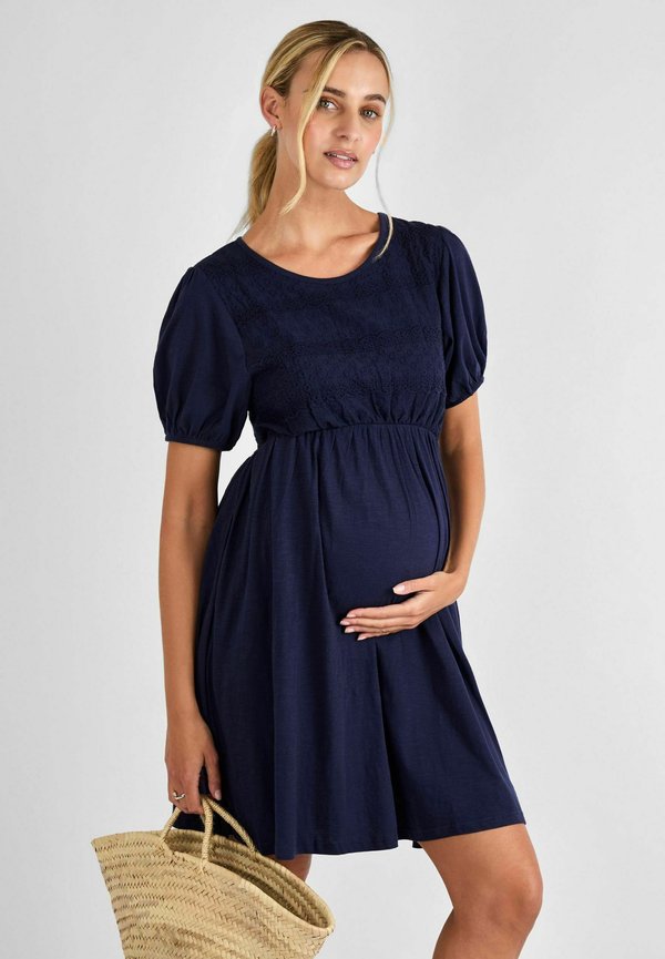 MATERNITY FIT  BRODERIE MATERNITY MINI  - Freizeitkleid