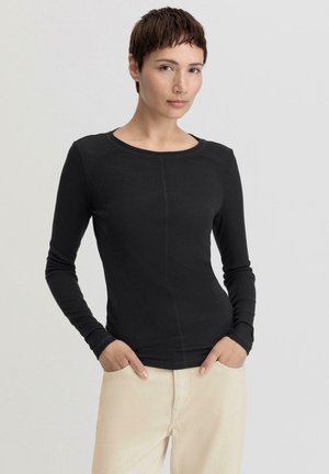 hessnatur MERINO - Longsleeve - schwarz
