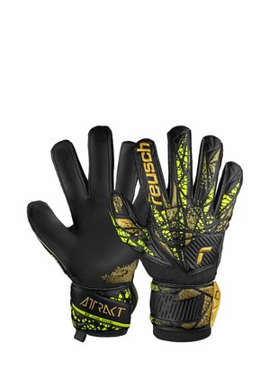 ATTRAKT INFINITY FINGER SUPPORT - Guanti da portiere - black/gold yellow black