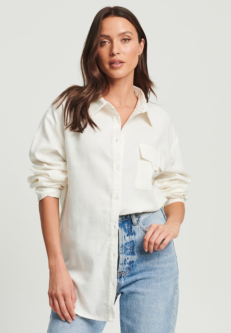 CALLI CAROLINE - Button-down blouse - white - Zalando.ie
