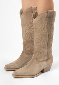 sacha - Cowboy-/Bikerlaarsjes - beige Miniatuurafbeelding 1