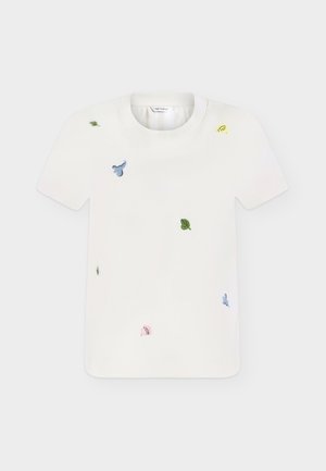 Marimekko, SEKAMELSKA KUKASTA KUKKAAN  - Μπλουζάκι με στάμπα - off white/yellow/rose/green