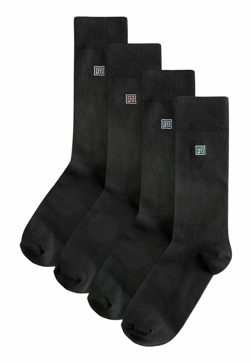 Next SIGNATURE 4 PACK - REGULAR FIT - Strømper - black embroidered