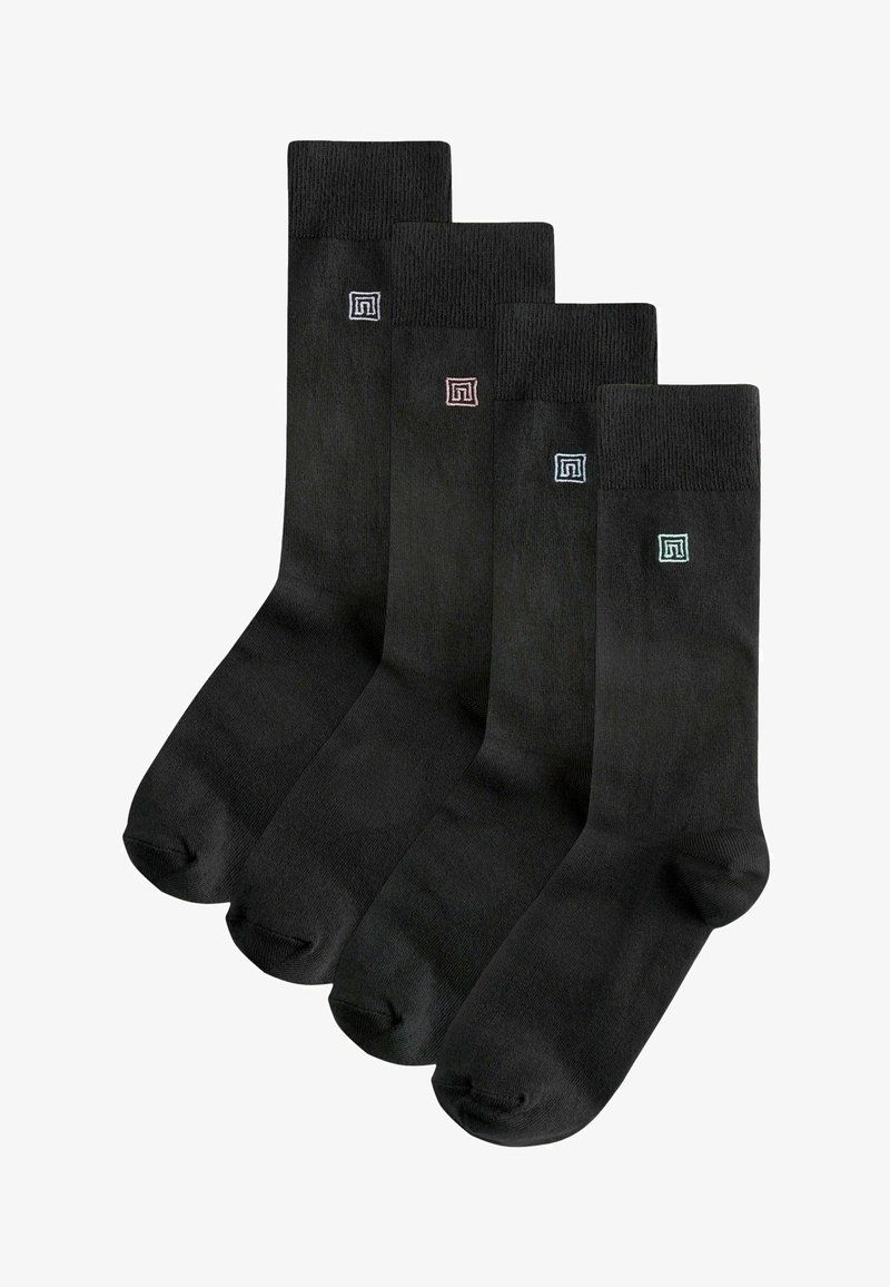 Next SIGNATURE 4 PACK - REGULAR FIT - Strømper - black embroidered