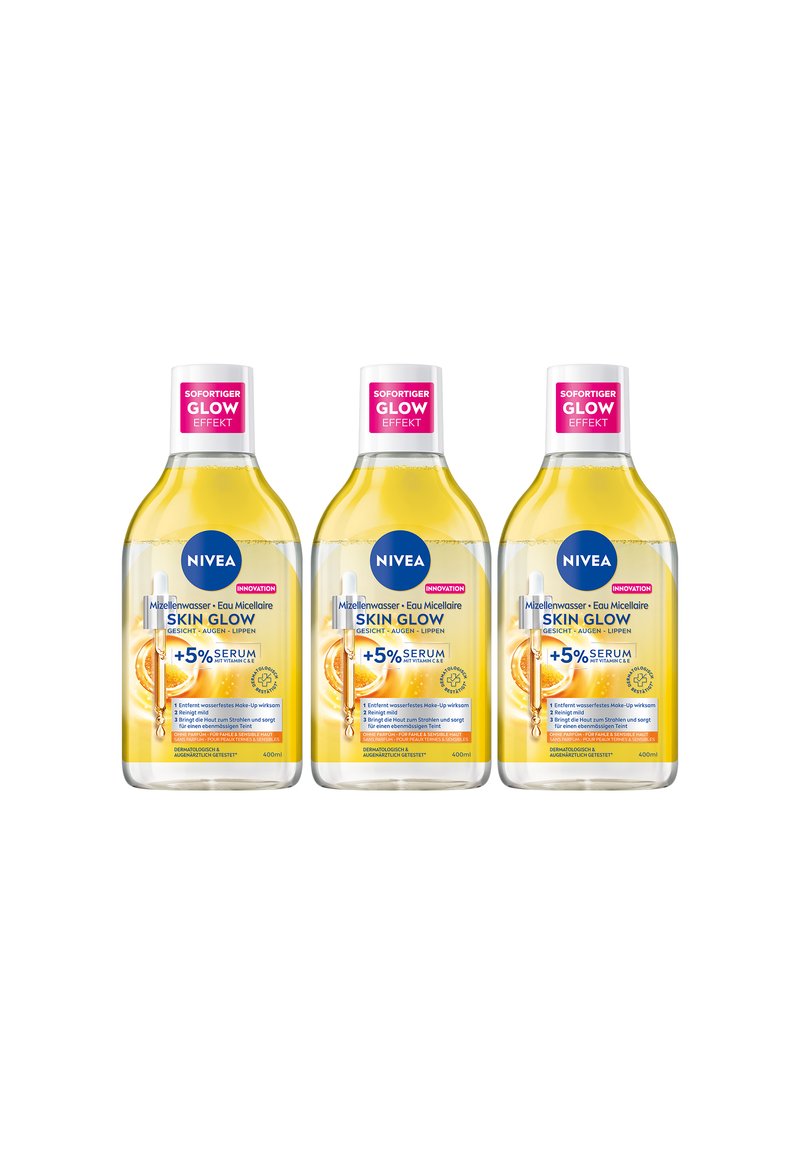 NIVEA 3x Micellar Water SKIN GLOW Make-Up Remover Serum-infused 400 ml - Gesichtswasser