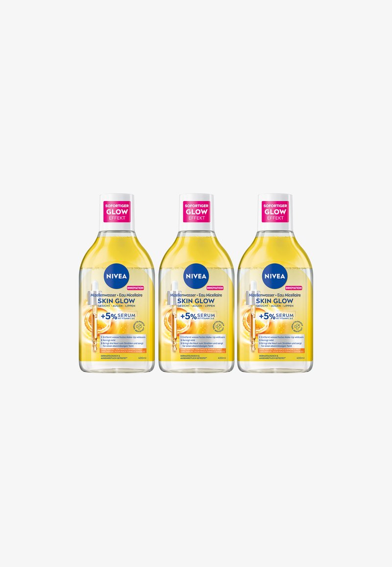 NIVEA 3x Micellar Water SKIN GLOW Make-Up Remover Serum-infused 400 ml - Toner