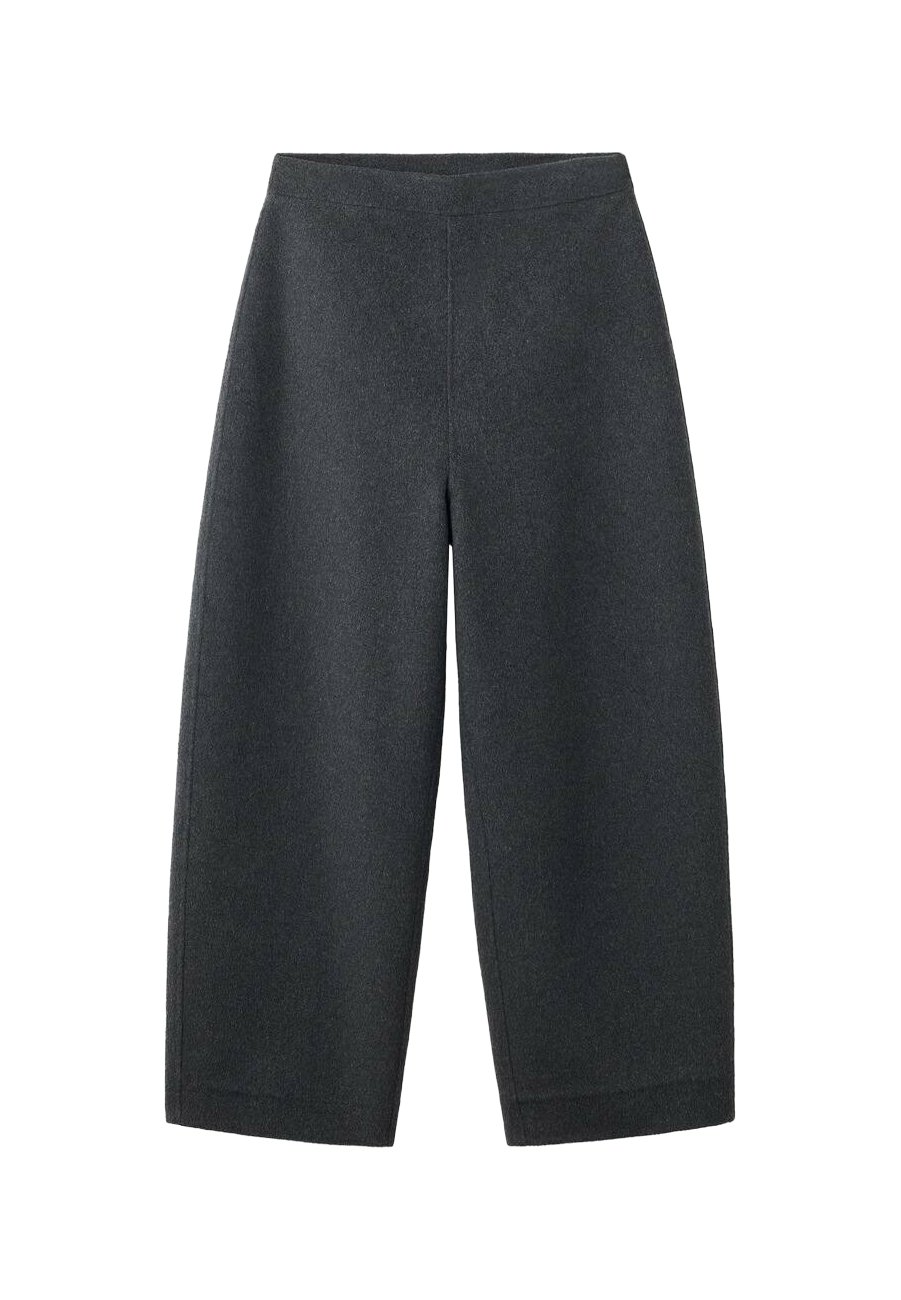 Pantalon Chino En Tweed De Laine Pour Homme - Coupe Droite Large - Élastique Et Chaud Pour L'Hiver - Style Vintage Business Casual