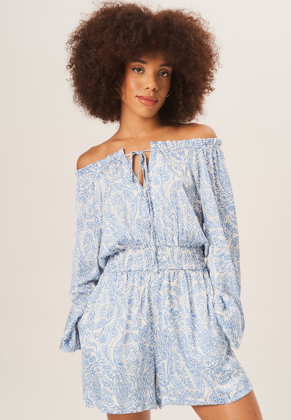 PAISLEY SHIRRED WAIST - Jumpsuit - ivory