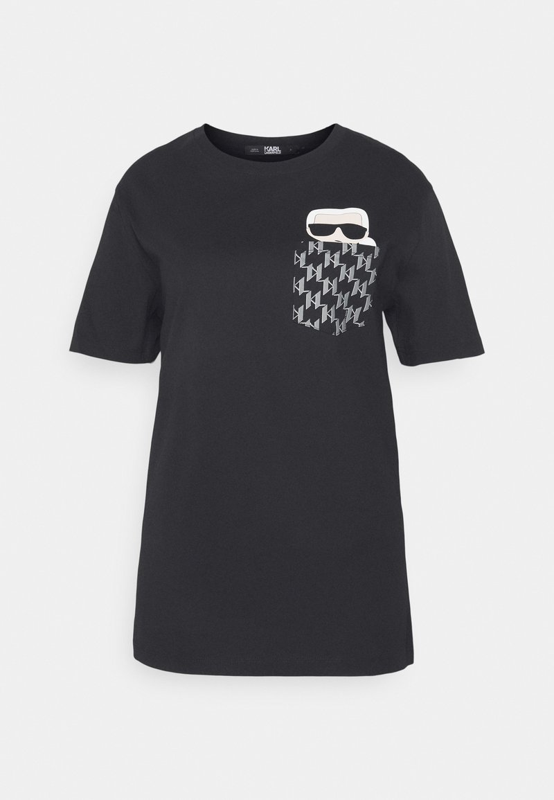 Damen T-Shirts | KARL LAGERFELD IKONIK MONOGRAM T-Shirt print black/schwarz - IE91853 Damen T-Shirts | KARL LAGERFELD IKONIK MONOGRAM T-Shirt print black/schwarz - IE91853