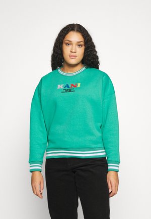 RETRO COLLEGE CREW - Sudadera - dark mint