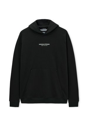 Weekend Offender, COBAIN WOAN WITH SEAMED IN POCKETS - Felpa con cappuccio - black amazonite