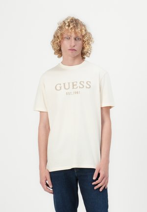 BOX LOGO TEE - Marškinėliai su spaudiniu - pearl white