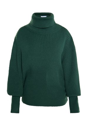 Vihreä ribattupintainen kauluspaita rentoa istuvuutta. Ominaisuuksiin kuuluu pitkät hihat ja pehmeä, teksturoitu kangas, joka tarjoaa lämpöä ja mukavuutta.