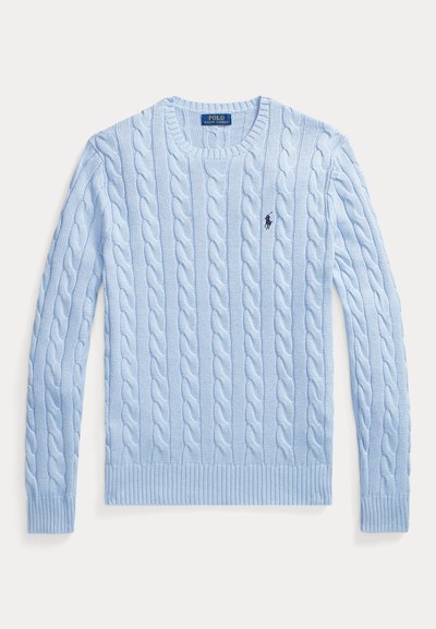 Polo Ralph Lauren CABLE KNIT COTTON JUMPER - Jumper - bluebell