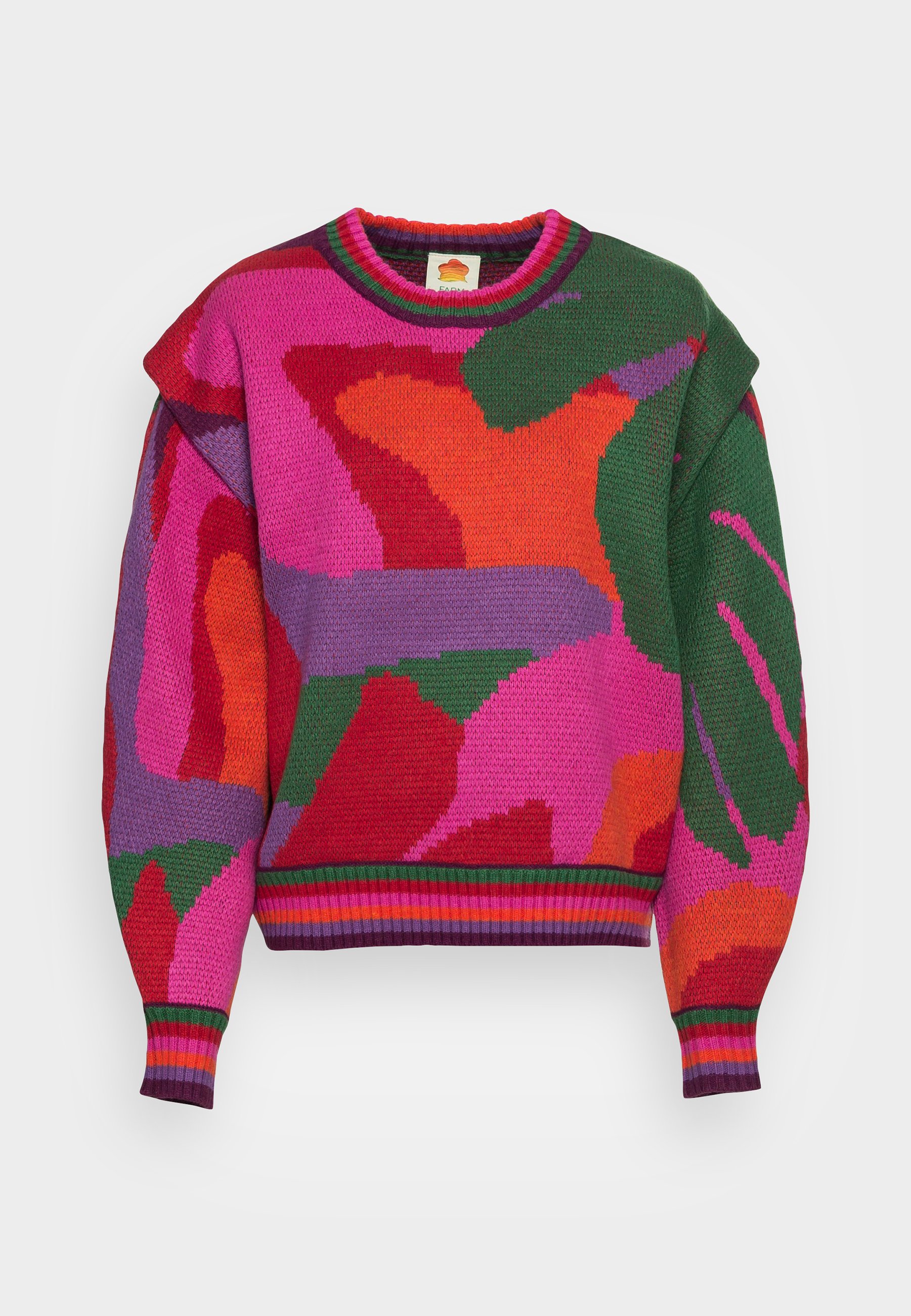Farm Rio ABSTRACT SCARF SWEATER 